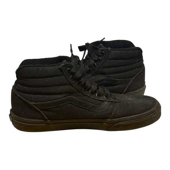 Vans Sk8-Hi Blackout Canvas High Top Sneakers Men's Size 8.5 Triple Black Skate - Picture 7 of 8